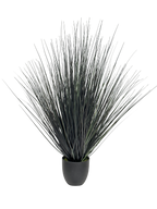 A bundle of artificial grass with a black pot, designed to resemble natural grass.