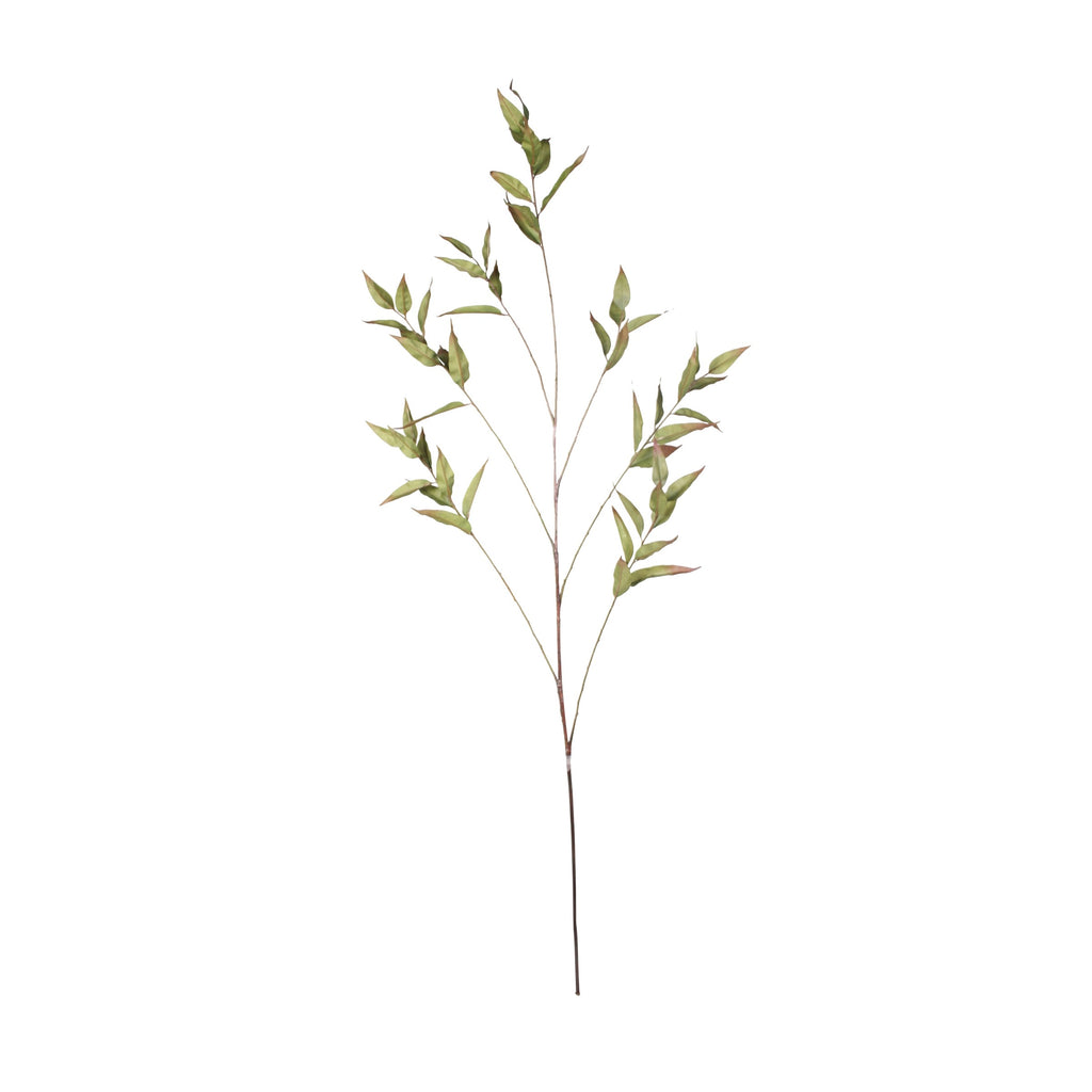 P2130 - EUCALYPTUS SPRAY   GREEN BURGUNDY