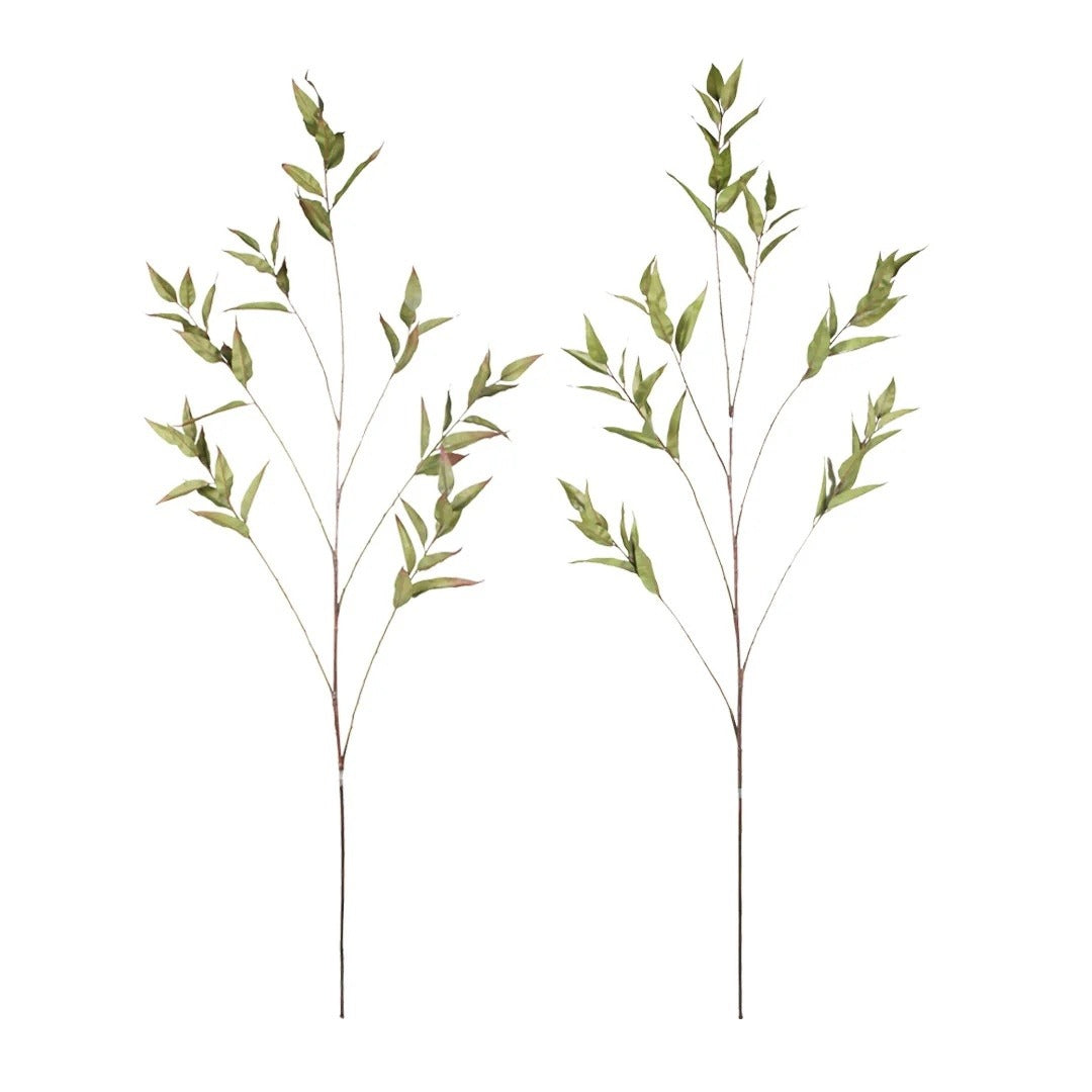 P2130 - EUCALYPTUS SPRAY   GREEN BURGUNDY