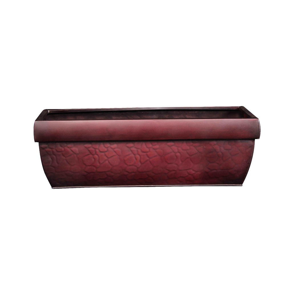 PTG6003 - W ZINC WINDOW BOX W/RIM -WINE