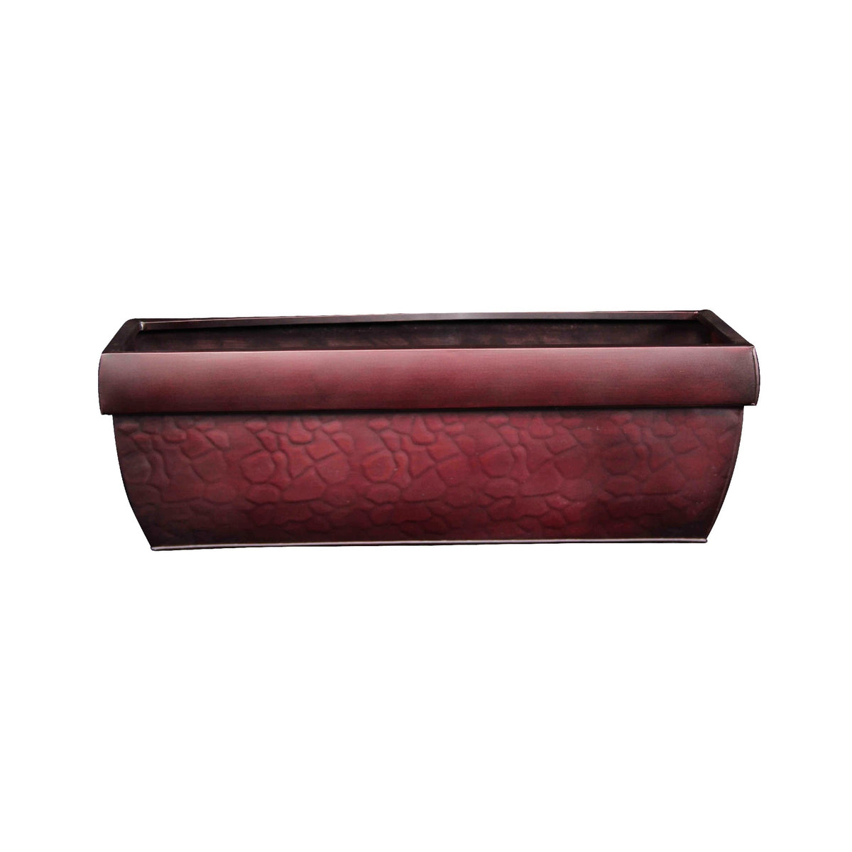 PTG6003 - W ZINC WINDOW BOX W/RIM -WINE