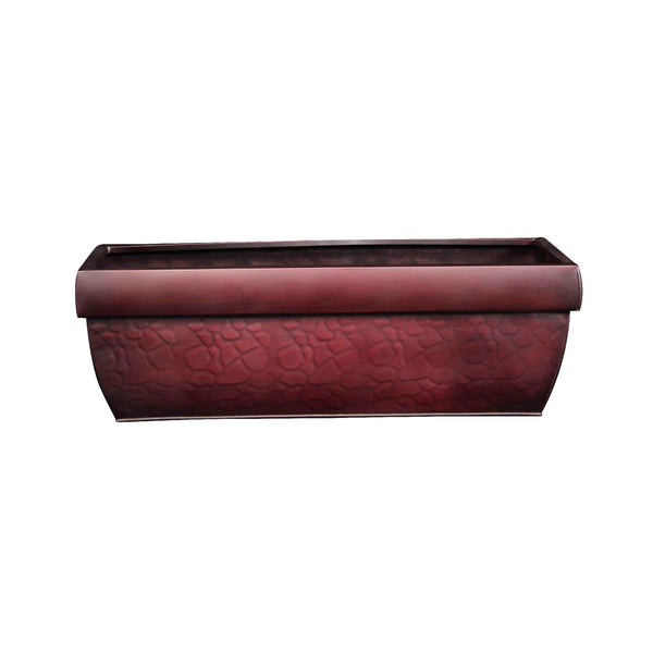 PTG6003 - W ZINC WINDOW BOX W/RIM -WINE