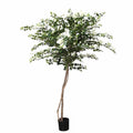 P1790-PTD ASIAN BOUGAINVILLEA TREE W/2940LVS  WH