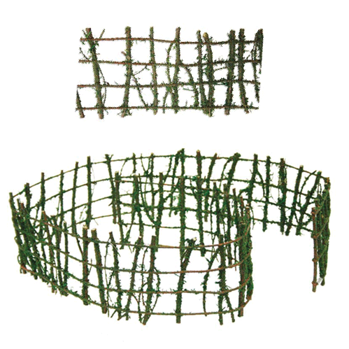 A3096-WOODEN MOSS FENCE