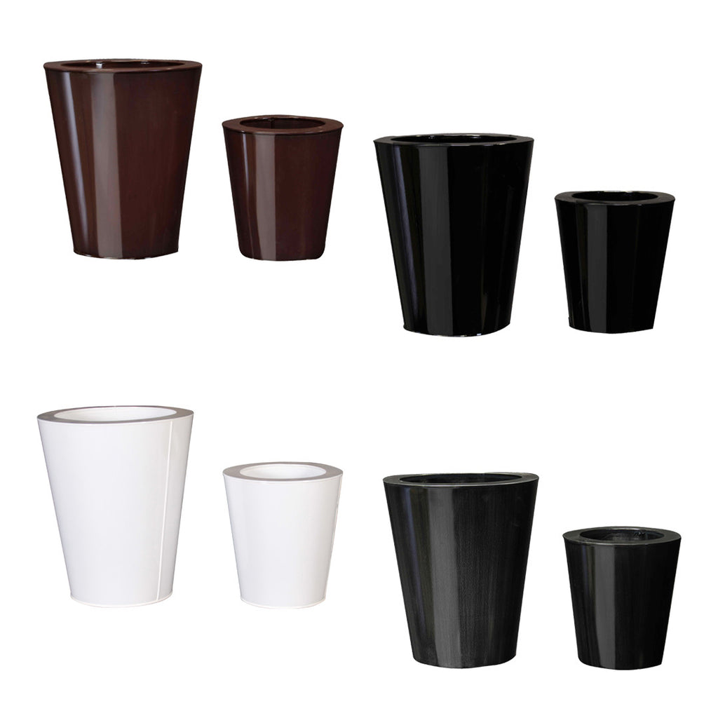 PTG4002A -  CONE SHAPE ZINC POT SET OF 3   TITM