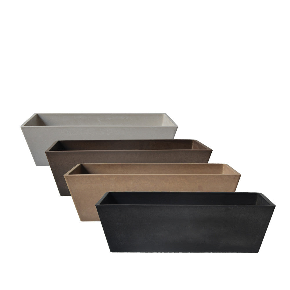 PT8004 - W RECTANGULAR SPW POT  BLK