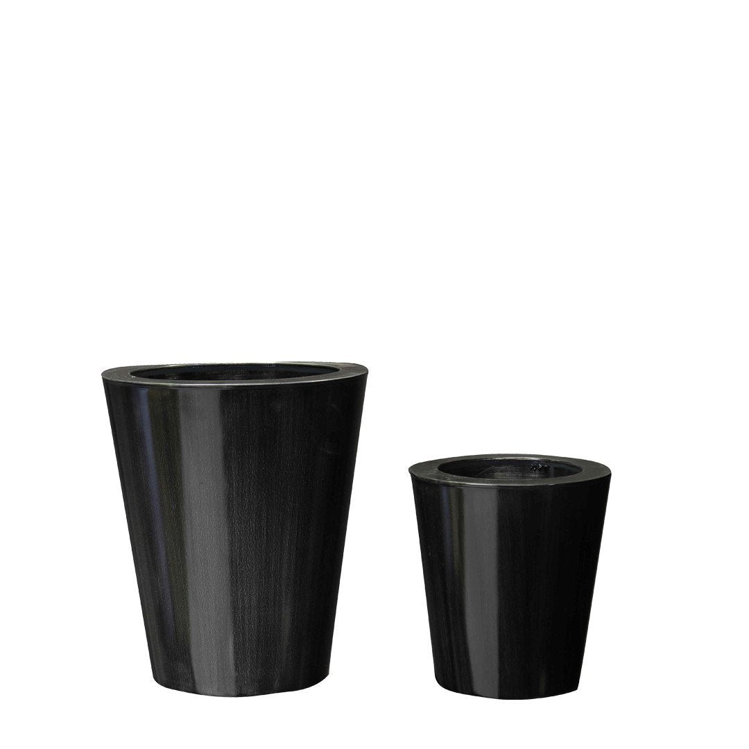 PTG4002A -  CONE SHAPE ZINC POT SET OF 3   TITM
