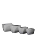 PTG4003A - H RECTANGULAR ZINC POT SET OF 4    WH