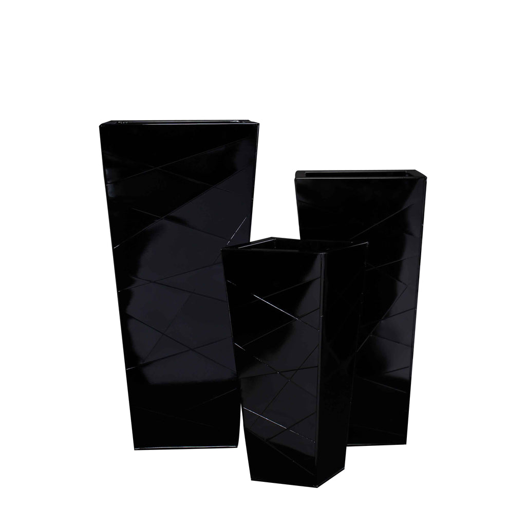 PTG4006A - H SQ TAPERED DIA ZINC POT SET OF 3 COP