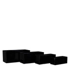 PTG4010A - H RECTANGULAR ZINC POT SET OF 4 WHT