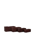 PTG4010A - H RECTANGULAR ZINC POT SET OF 4 WHT