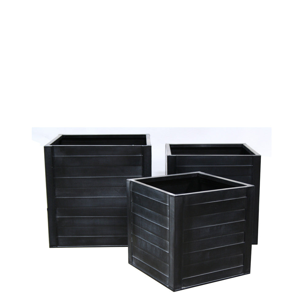 PTG6105A -  CUBE ZINC POT W/HOR. RIDGES SET