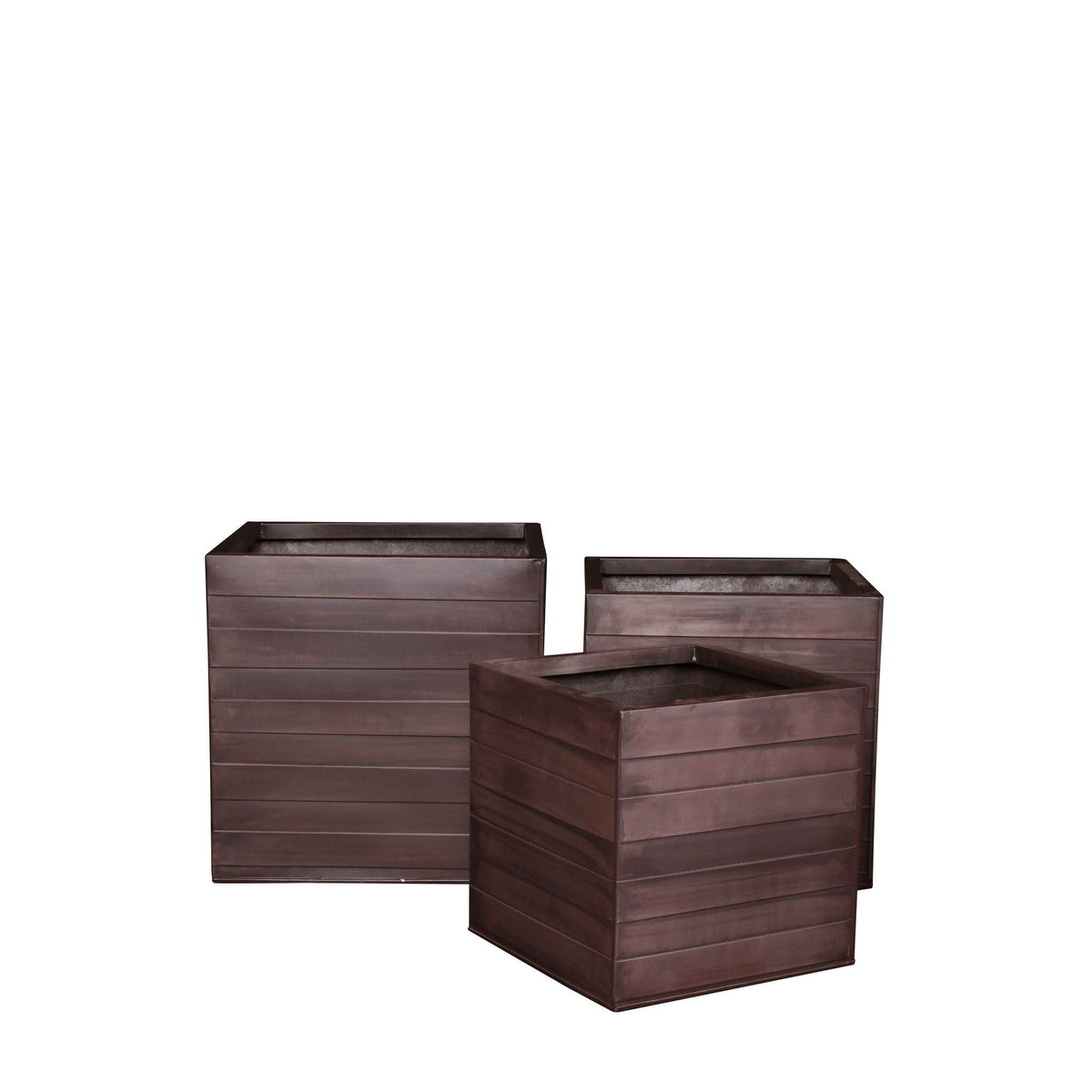 PTG6105A -  CUBE ZINC POT W/HOR. RIDGES SET