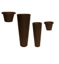 PTG6131AB - TALL ROUND TAPERED ZINC POT SET OF 4
